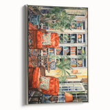 Vibrant Electric Reading Nook Art – Modern Electric Wall Art Canvas