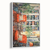 Vibrant Electric Reading Nook Art – Modern Electric Wall Art Canvas