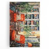 Vibrant Electric Reading Nook Art – Modern Electric Wall Art Canvas