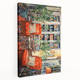 Vibrant Electric Reading Nook Art – Modern Electric Wall Art Canvas