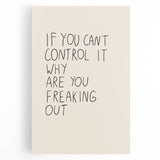 Minimalist Electric Control Quote Art – Modern Electric Wall Art Canvas