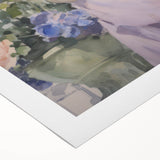 Elegant Woman with Flowers – Modern Electric Wall Art Canvas Print