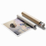 Elegant Woman with Flowers – Modern Electric Wall Art Canvas Print