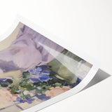 Elegant Woman with Flowers – Modern Electric Wall Art Canvas Print