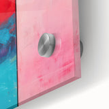 Abstract Electric Pink and Turquoise Canvas - Vibrant Modern Wall Art