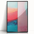 Abstract Electric Pink and Turquoise Canvas - Vibrant Modern Wall Art
