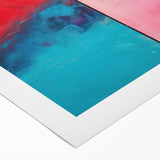 Abstract Electric Pink and Turquoise Canvas - Vibrant Modern Wall Art