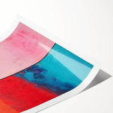 Abstract Electric Pink and Turquoise Canvas - Vibrant Modern Wall Art