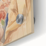 Refined Lady and Flowers – Electric Wall Art Canvas for Modern Spaces