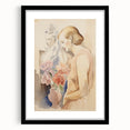 Refined Lady and Flowers – Electric Wall Art Canvas for Modern Spaces