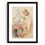 Refined Lady and Flowers – Electric Wall Art Canvas for Modern Spaces