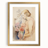 Refined Lady and Flowers – Electric Wall Art Canvas for Modern Spaces