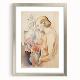 Refined Lady and Flowers – Electric Wall Art Canvas for Modern Spaces