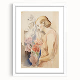 Refined Lady and Flowers – Electric Wall Art Canvas for Modern Spaces