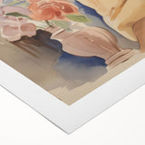 Refined Lady and Flowers – Electric Wall Art Canvas for Modern Spaces