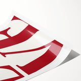 Electric Wall Art: Bold LOVE Typography in Vibrant Red for Modern Decor