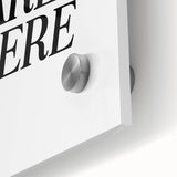 Electric Wall Art: Bold Black Typography 'You Are Here' for Modern Spaces