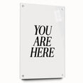 Electric Wall Art: Bold Black Typography 'You Are Here' for Modern Spaces