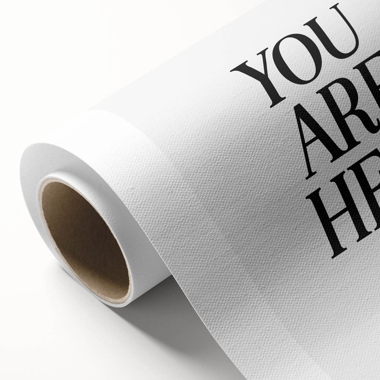 Electric Wall Art: Bold Black Typography 'You Are Here' for Modern Spaces