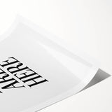 Electric Wall Art: Bold Black Typography 'You Are Here' for Modern Spaces