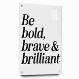 Electric Wall Art: Bold 'Be Brave' Typography for Modern Inspiration
