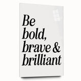 Electric Wall Art: Bold 'Be Brave' Typography for Modern Inspiration