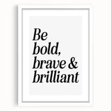 Electric Wall Art: Bold 'Be Brave' Typography for Modern Inspiration