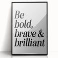 Electric Wall Art: Bold 'Be Brave' Typography for Modern Inspiration
