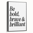Electric Wall Art: Bold 'Be Brave' Typography for Modern Inspiration