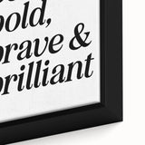 Electric Wall Art: Bold 'Be Brave' Typography for Modern Inspiration