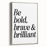 Electric Wall Art: Bold 'Be Brave' Typography for Modern Inspiration