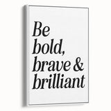 Electric Wall Art: Bold 'Be Brave' Typography for Modern Inspiration