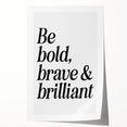 Electric Wall Art: Bold 'Be Brave' Typography for Modern Inspiration