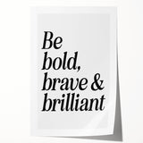 Electric Wall Art: Bold 'Be Brave' Typography for Modern Inspiration