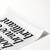 Electric Wall Art: Bold 'Be Brave' Typography for Modern Inspiration