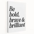 Electric Wall Art: Bold 'Be Brave' Typography for Modern Inspiration