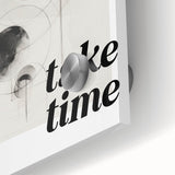 Electric Wall Art: Good Things Take Time Typography with Abstract Design