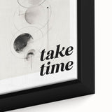 Electric Wall Art: Good Things Take Time Typography with Abstract Design