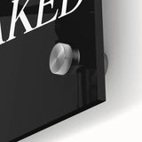 Electric Wall Art: Bold 'Get Naked' Typography for Modern Spaces