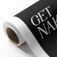 Electric Wall Art: Bold 'Get Naked' Typography for Modern Spaces