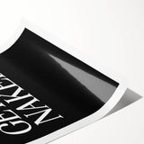 Electric Wall Art: Bold 'Get Naked' Typography for Modern Spaces