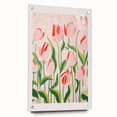 Abstract Electric Tulips Canvas - Modern Floral Vibrant Wall Art Decor