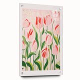 Abstract Electric Tulips Canvas - Modern Floral Vibrant Wall Art Decor