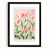 Abstract Electric Tulips Canvas - Modern Floral Vibrant Wall Art Decor