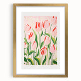 Abstract Electric Tulips Canvas - Modern Floral Vibrant Wall Art Decor