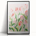 Abstract Electric Tulips Canvas - Modern Floral Vibrant Wall Art Decor