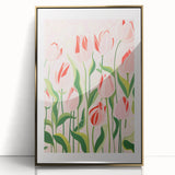 Abstract Electric Tulips Canvas - Modern Floral Vibrant Wall Art Decor