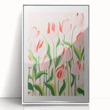 Abstract Electric Tulips Canvas - Modern Floral Vibrant Wall Art Decor