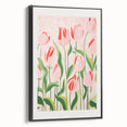 Abstract Electric Tulips Canvas - Modern Floral Vibrant Wall Art Decor