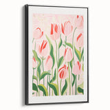 Abstract Electric Tulips Canvas - Modern Floral Vibrant Wall Art Decor